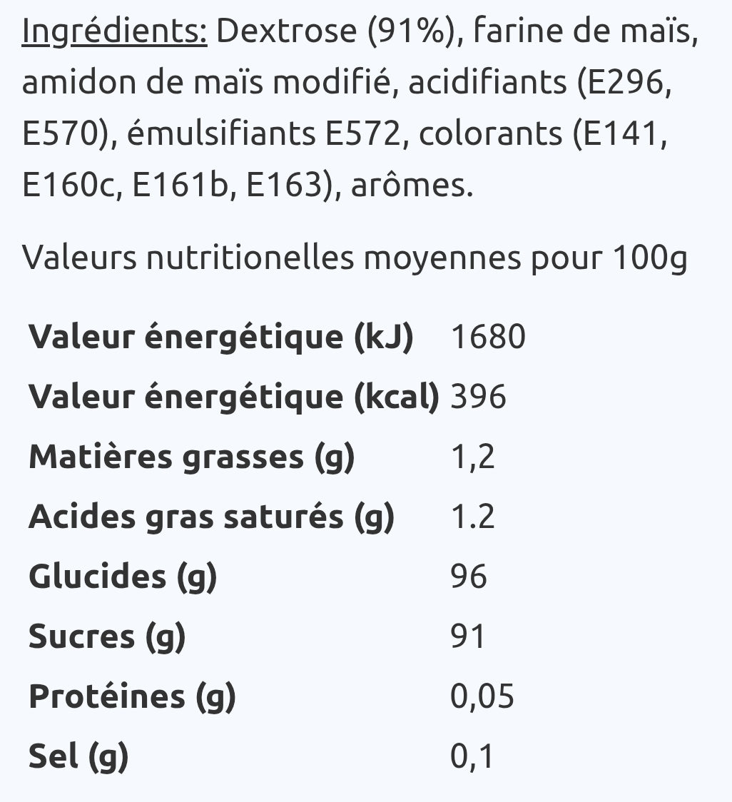 Sucette decstrose (à l'unité)