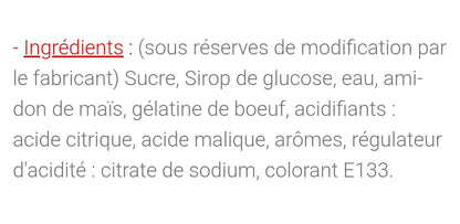 Tranches framboise sucré (100g)