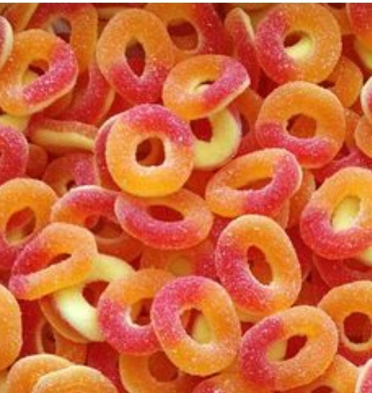 Anneaux pêche sucré (100g)