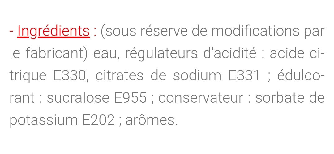 Spray acidulé