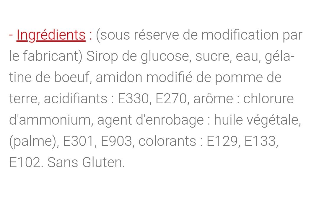 Oursons réglisse